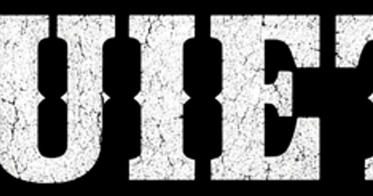 The Quiet War header logo — men's graphic apparel brand